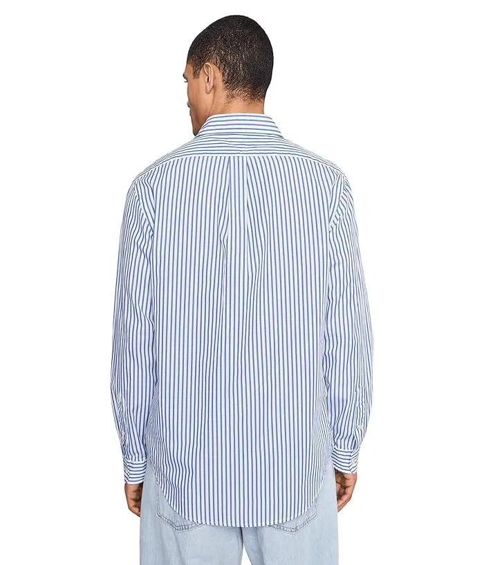 Рубашка классическая полосатая Polo Ralph Lauren, White/Blue — фото 4