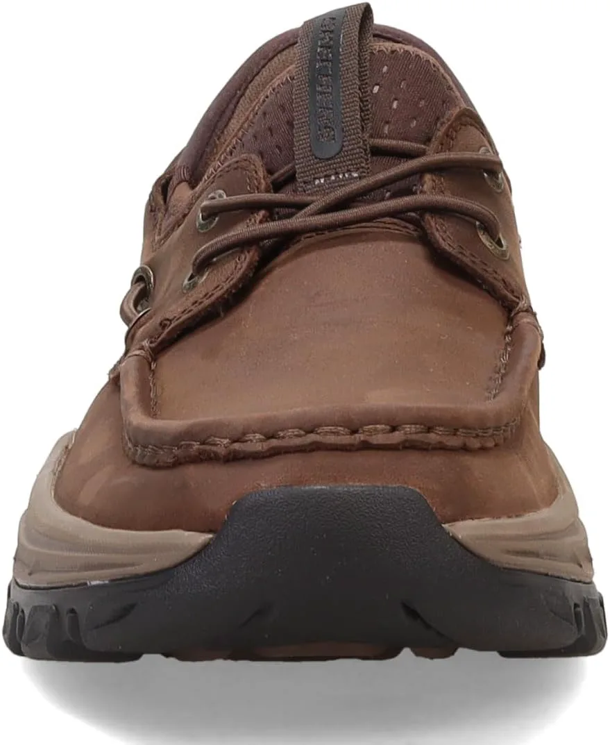 Мужские слипоны Skechers USA Knowlson - Shore Thing с носком-мокасином из кожи и нейлоновыми шнурками — фото 4