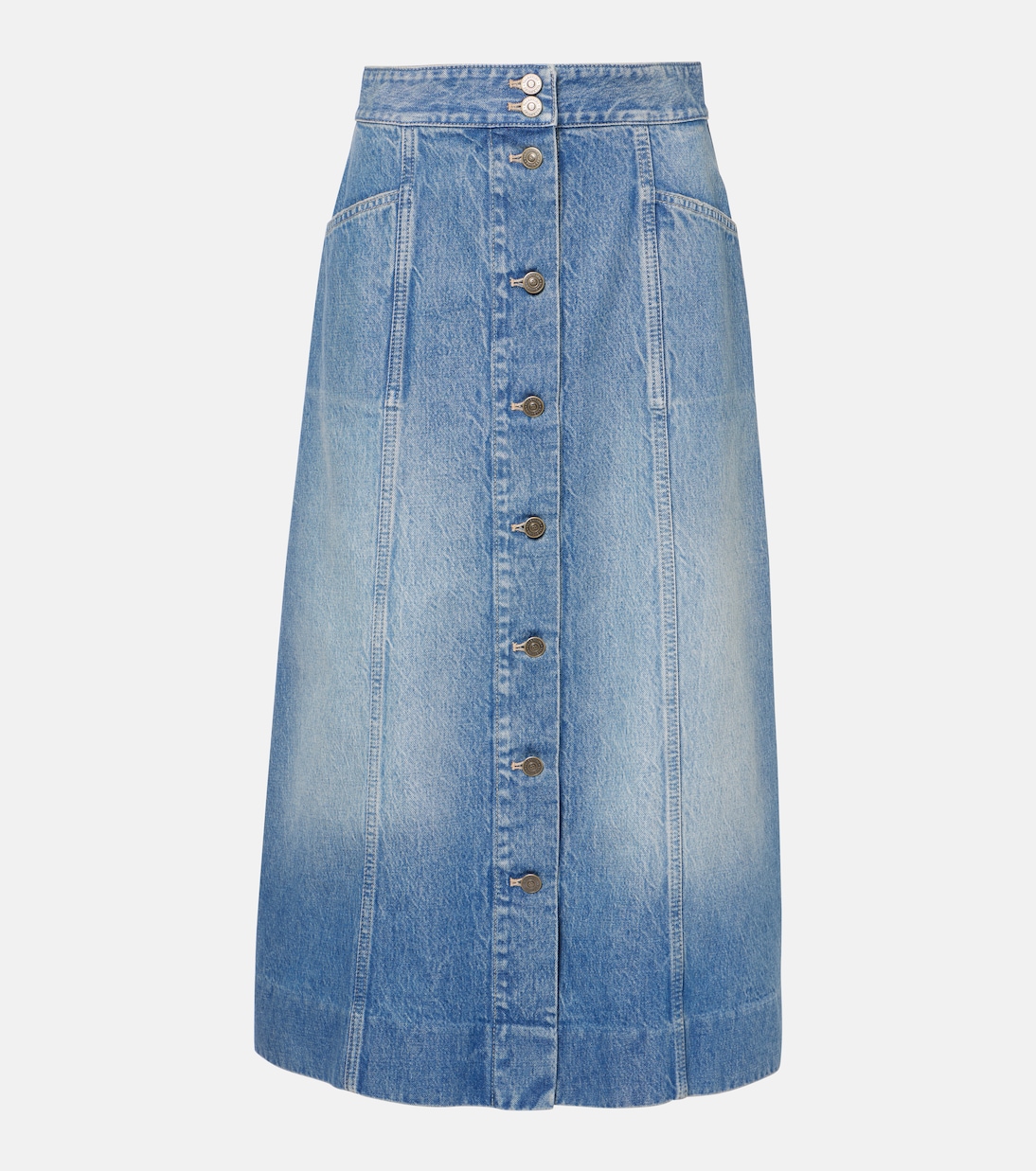 

Джинсовая юбка миди Valentino, Medium Blue Denim