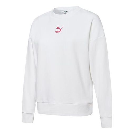 

Свитер graphic logo printingn round-neck sweatshirtwhite Puma, белый