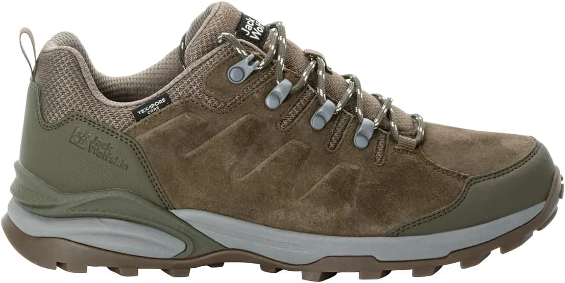 Мужские прогулочные туфли Jack Wolfskin Refugio Texapore Low M, Cold Coffee — фото 3