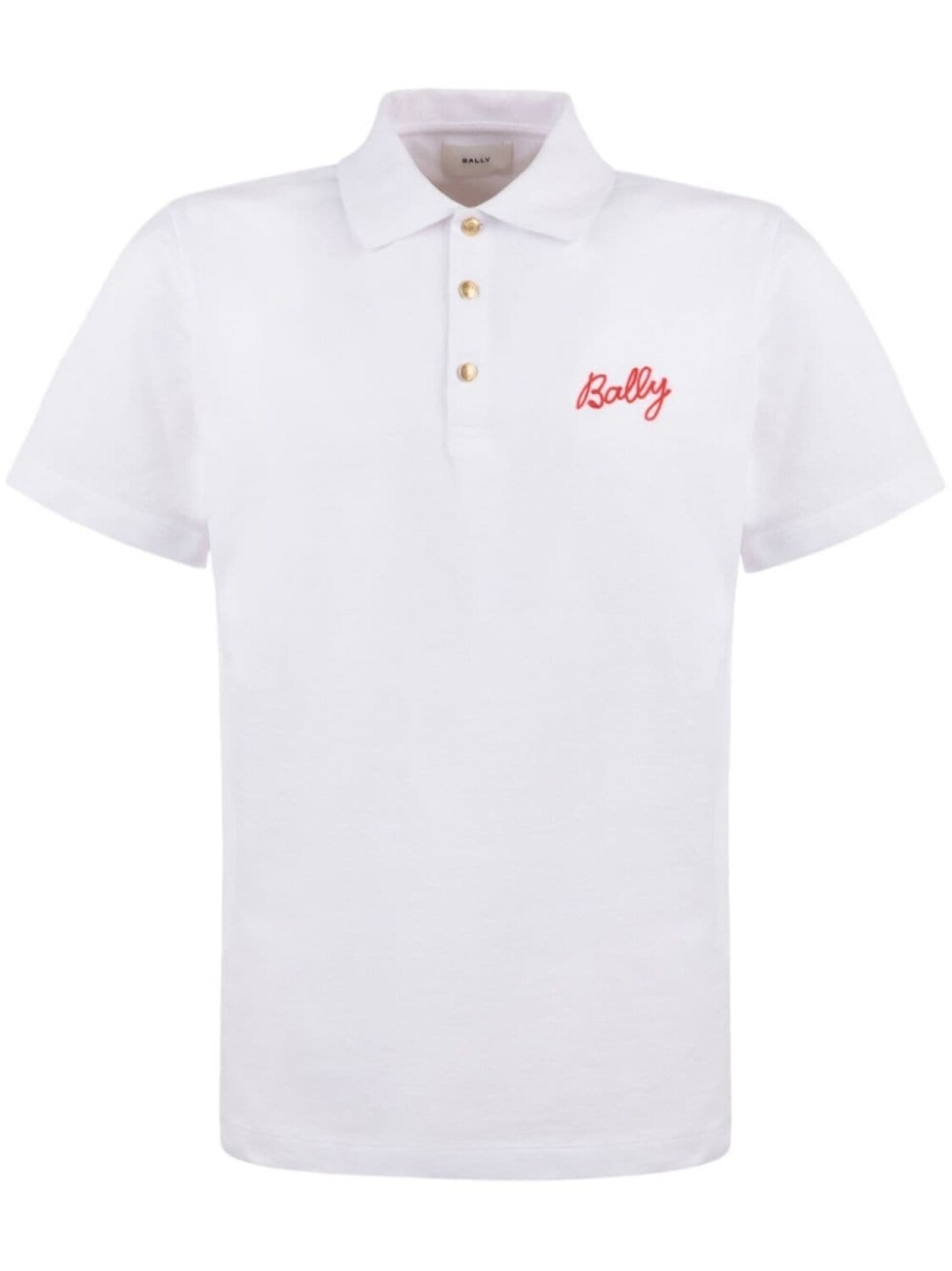 

Bally рубашка поло с вышитым логотипом, белый
