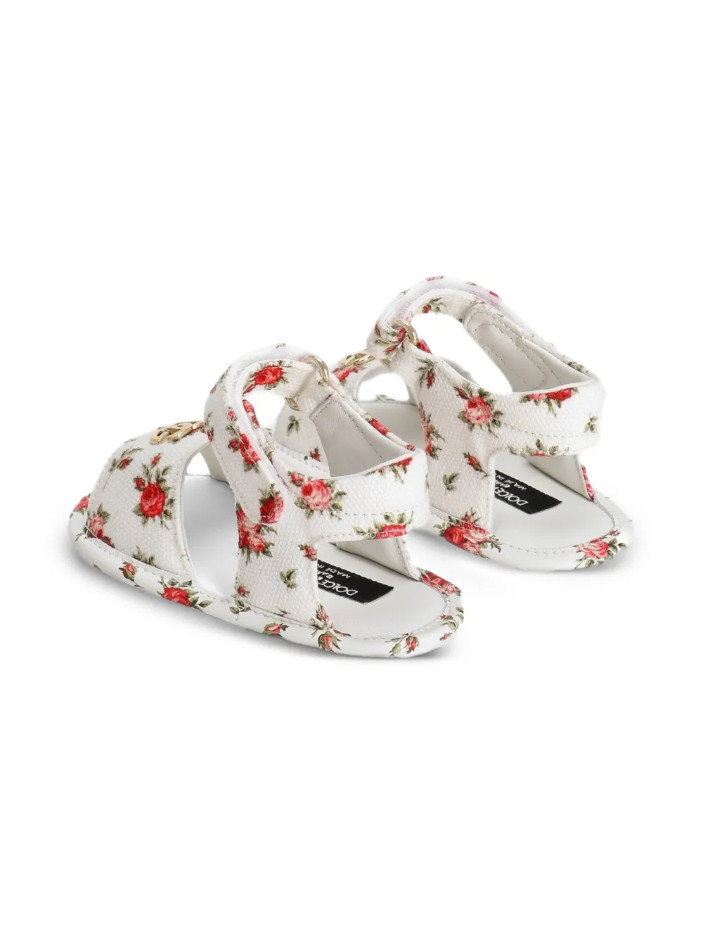 Босоножки с цветочным принтом Dolce & Gabbana Kids, белый — фото 3