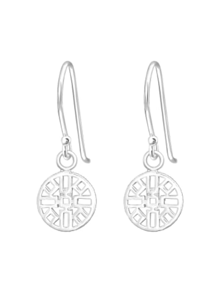 

Alexander York Серьги в форме диска, из серебра 925 пробы, комплект из двух частей в серебряной оправе