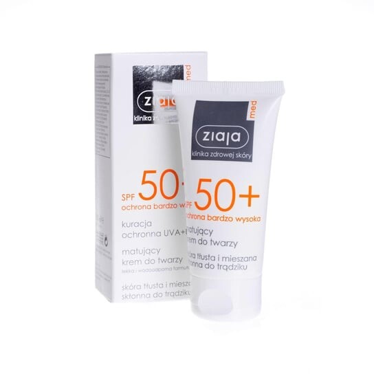 

Матирующий крем для жирной и комбинированной кожи, SPF50+, 50 мл Ziaja, Med