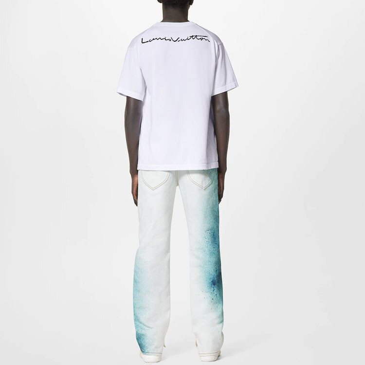 Новые квартальные продукты LV T-shirt Men Louis Vuitton, белый — фото 3