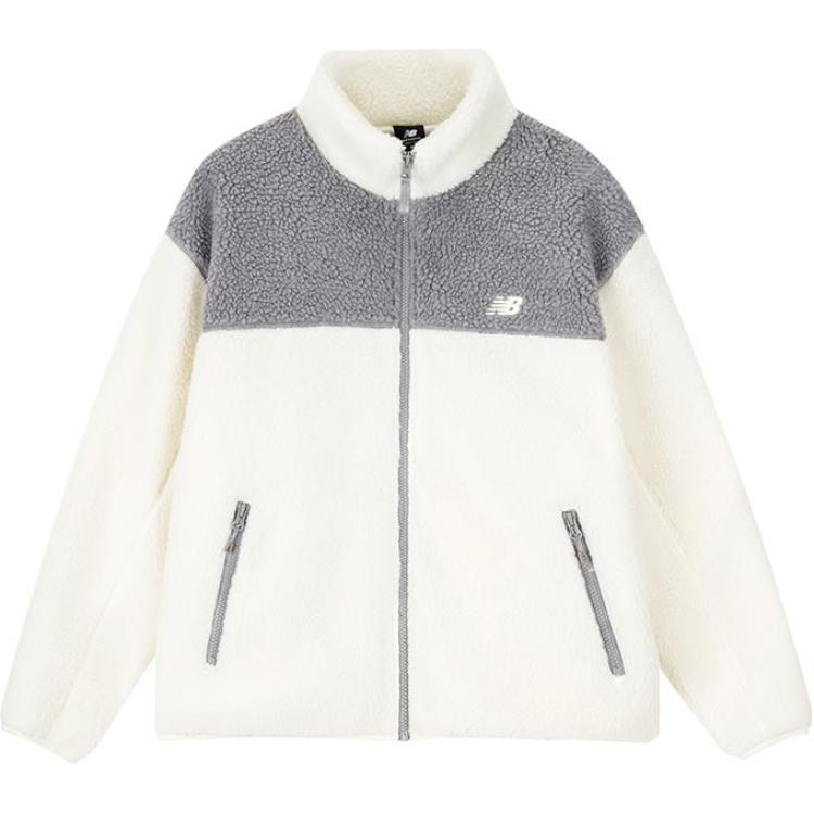 

New Balance Женское пальто с бархатистой текстурой серо-белое, Gray White