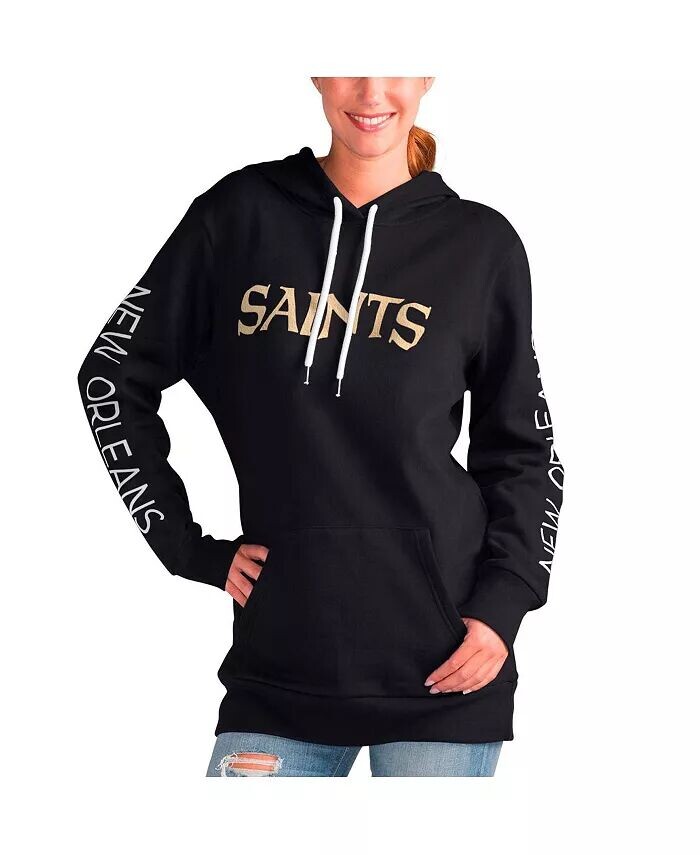 

Женская черная толстовка с капюшоном New Orleans Saints Extra Inning G-III 4Her by Carl Banks