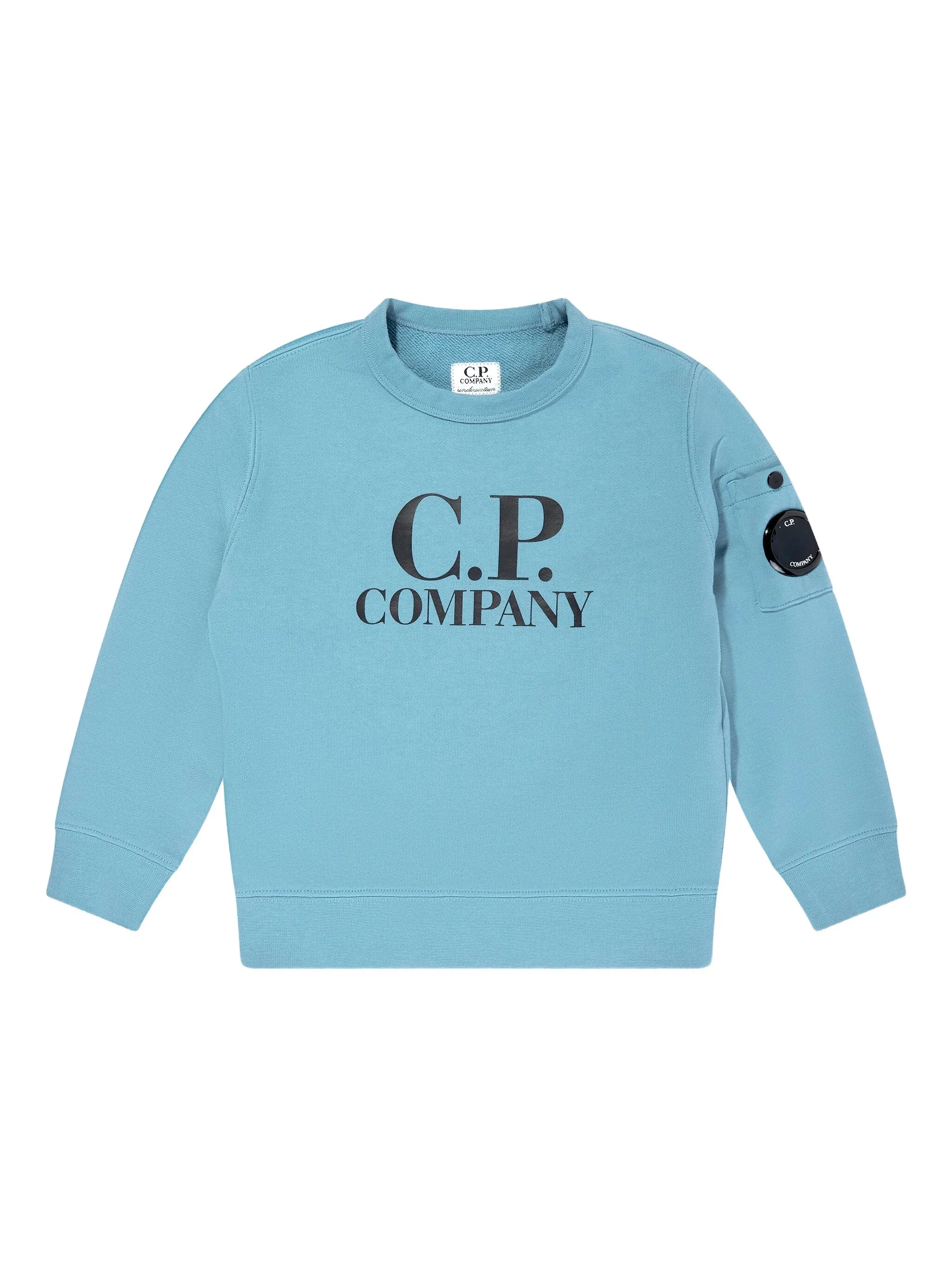 

Толстовка с карманом и логотипом C.P. Company Kids, синий