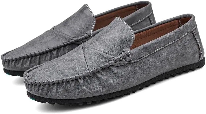 Лоферы из экокожи серые, Mens Loafers SayfuR — фото 3