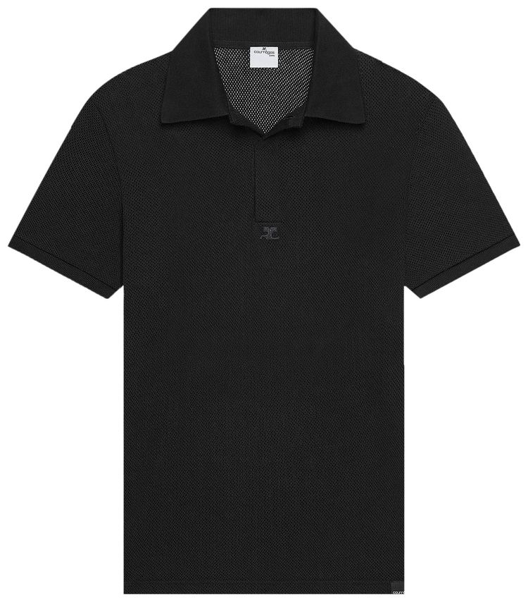 

Поло Courrèges AC Mesh Polo 'Black', черный