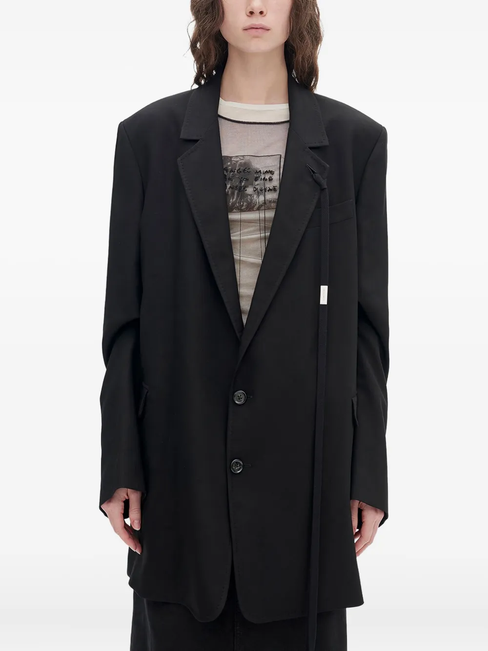 

Однобортный пиджак Agnes Ann Demeulemeester, черный