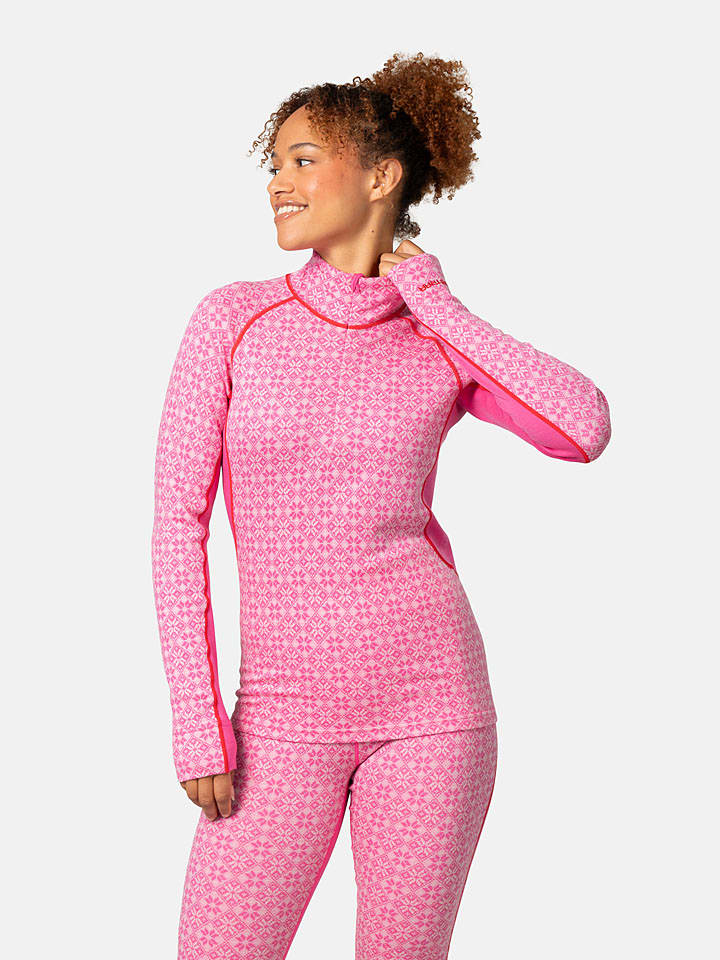 

KARI TRAA Терморубашка из мериносовой шерсти "Rose Light" розового цвета