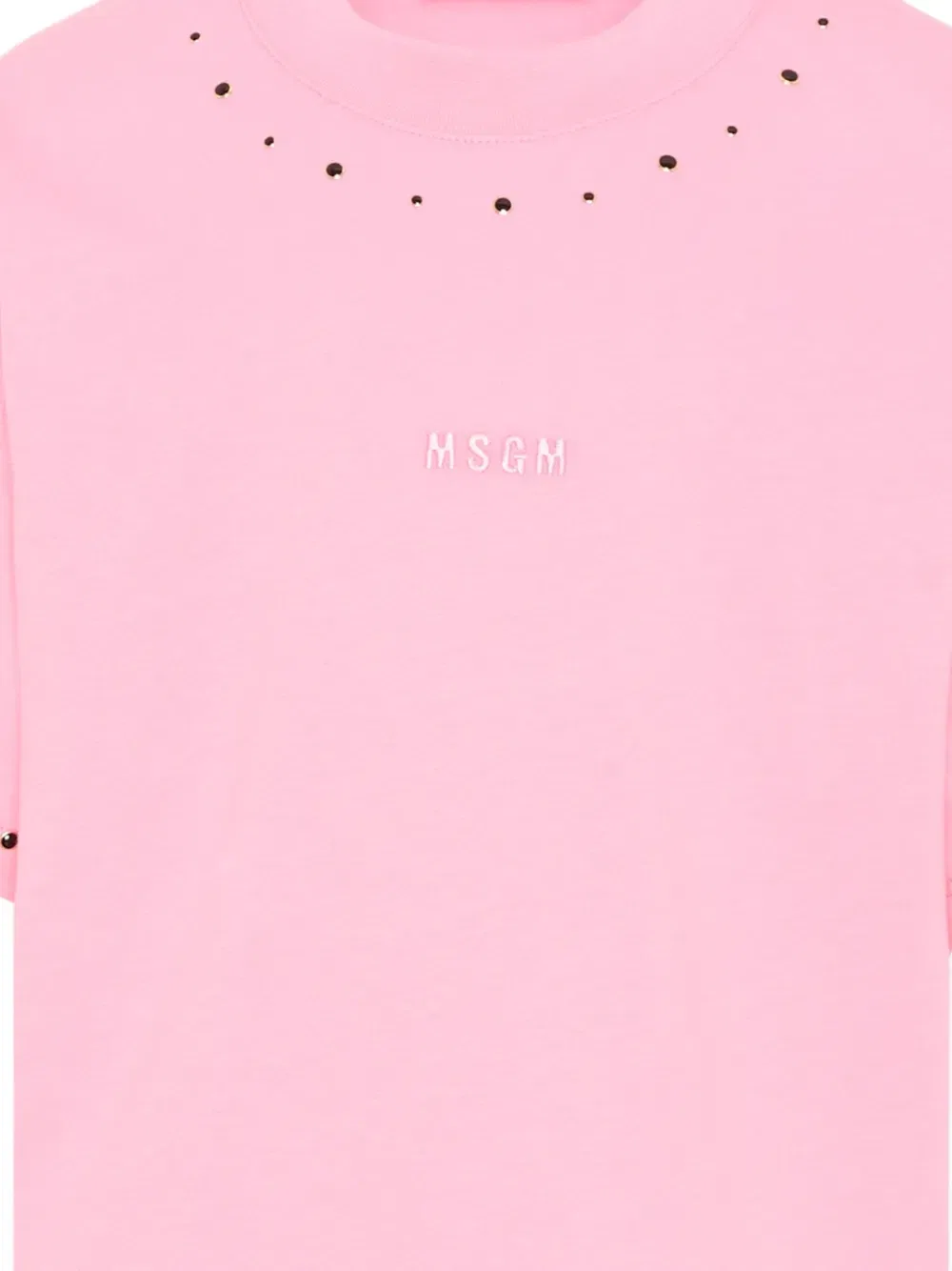 Футболка с заклепками Msgm Kids, розовый — фото 3