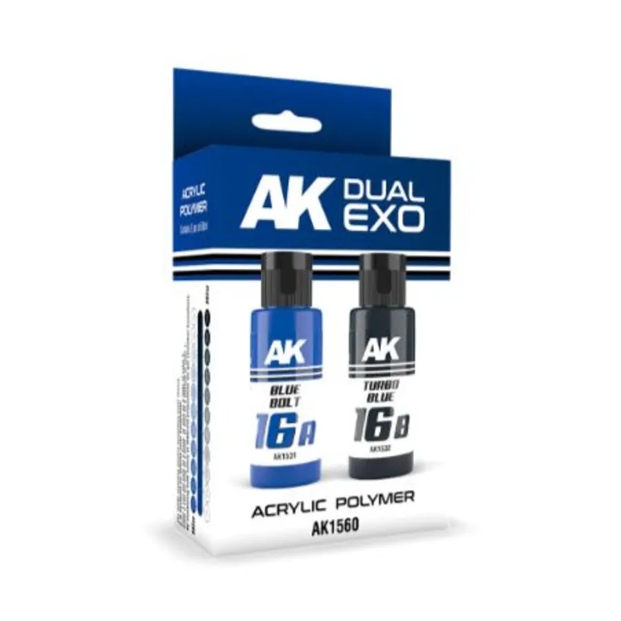 

Набор Blue Bolt и Turbo Blue (2 x 60 мл), Paint - Dual Exo Sets (AK-Interactive)