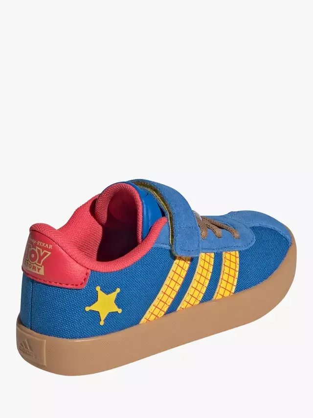 Детские кроссовки Pixar Toy Story Woody VL Court 30, синие/разноцветные adidas — фото 3