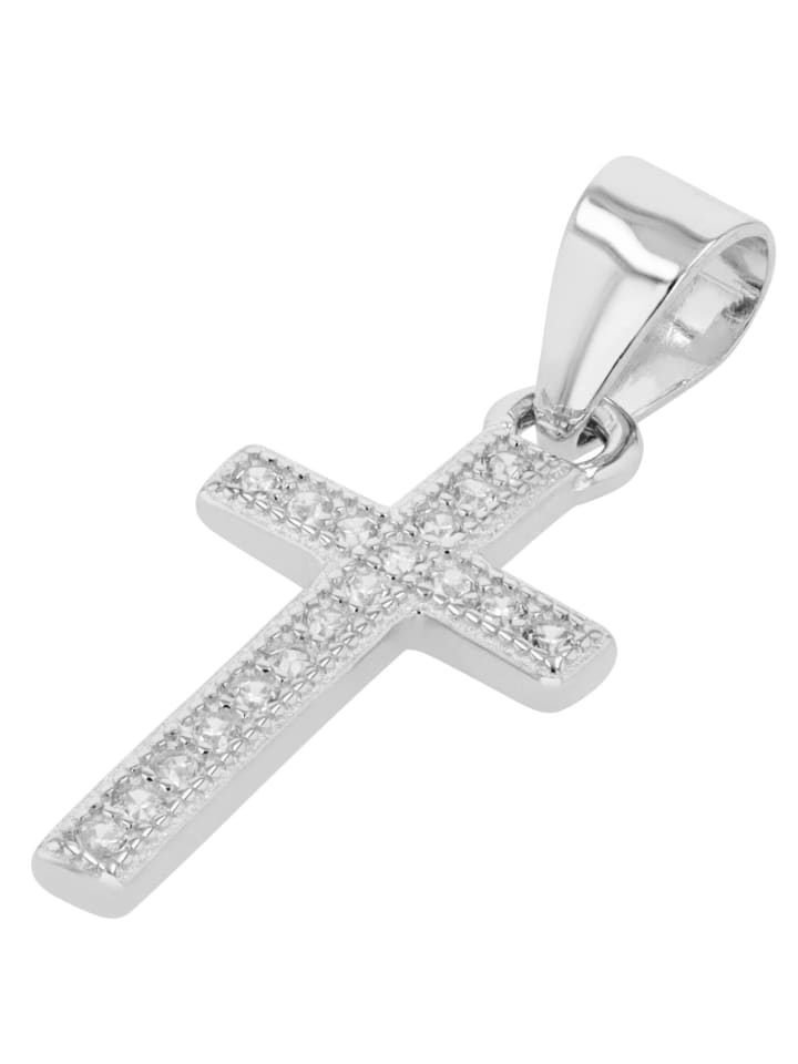 

Adeliás Женский кулон - Крест. Кулон в виде креста из серебра 925 пробы с кубическим цирконием в серебряной оправе