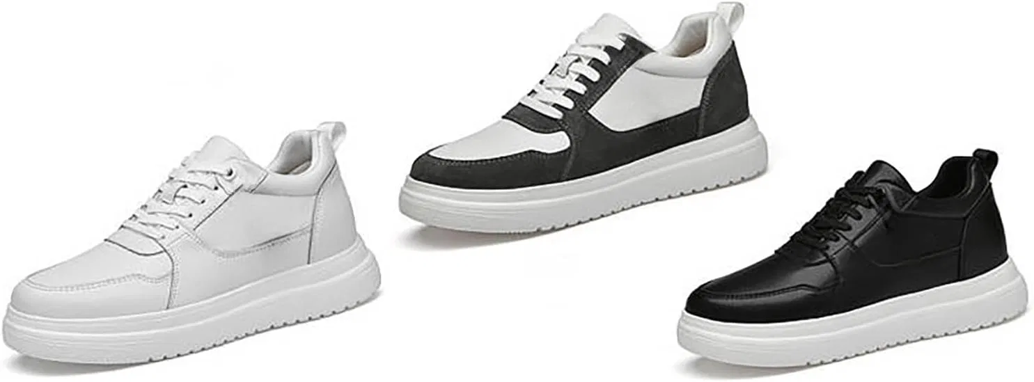 Кроссовки Generisch Schuhe mit Erhöhungen für Herren, 6/8/10 cm, Unisex, höhenverstellbar, lässige Schuhe mit Erhöhungen, rutschfeste, atmungsaktive Turnschuhe mit Erhöhungen, Schnürschuhe, Grau — фото 2