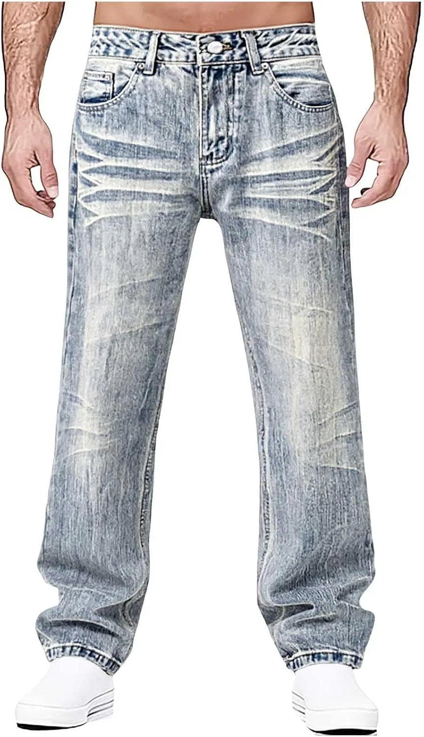 Джинсы свободные C4-blue