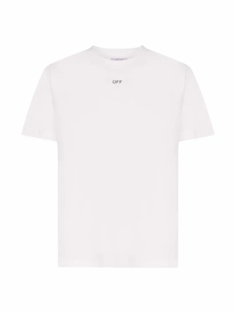 

Хлопковая футболка с логотипом Off-White, белый