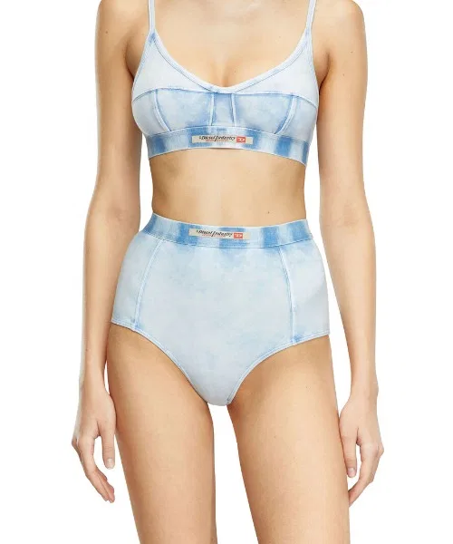 Шорты женские высокие Stretch Cotton джинсовые индиго — фото 3