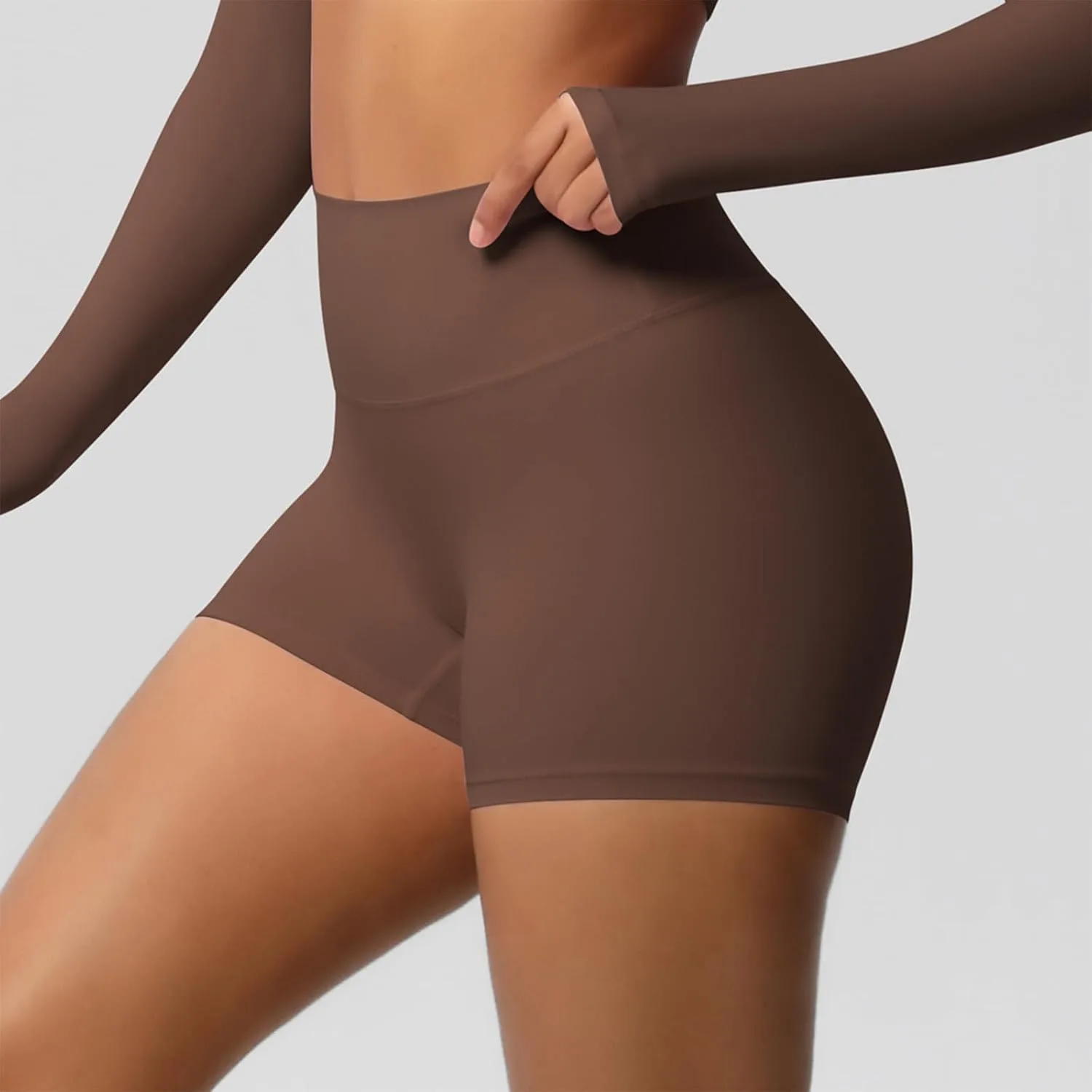 Женские шорты для тренировок High Waisted с эффектом контроля живота — фото 4