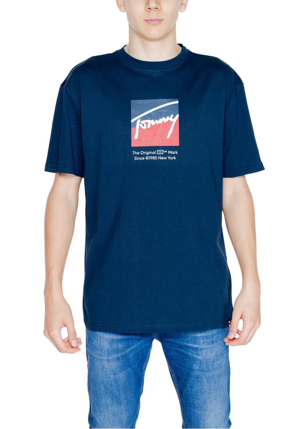 

Футболка мужская Tommy Jeans хлопковая с принтом, синий