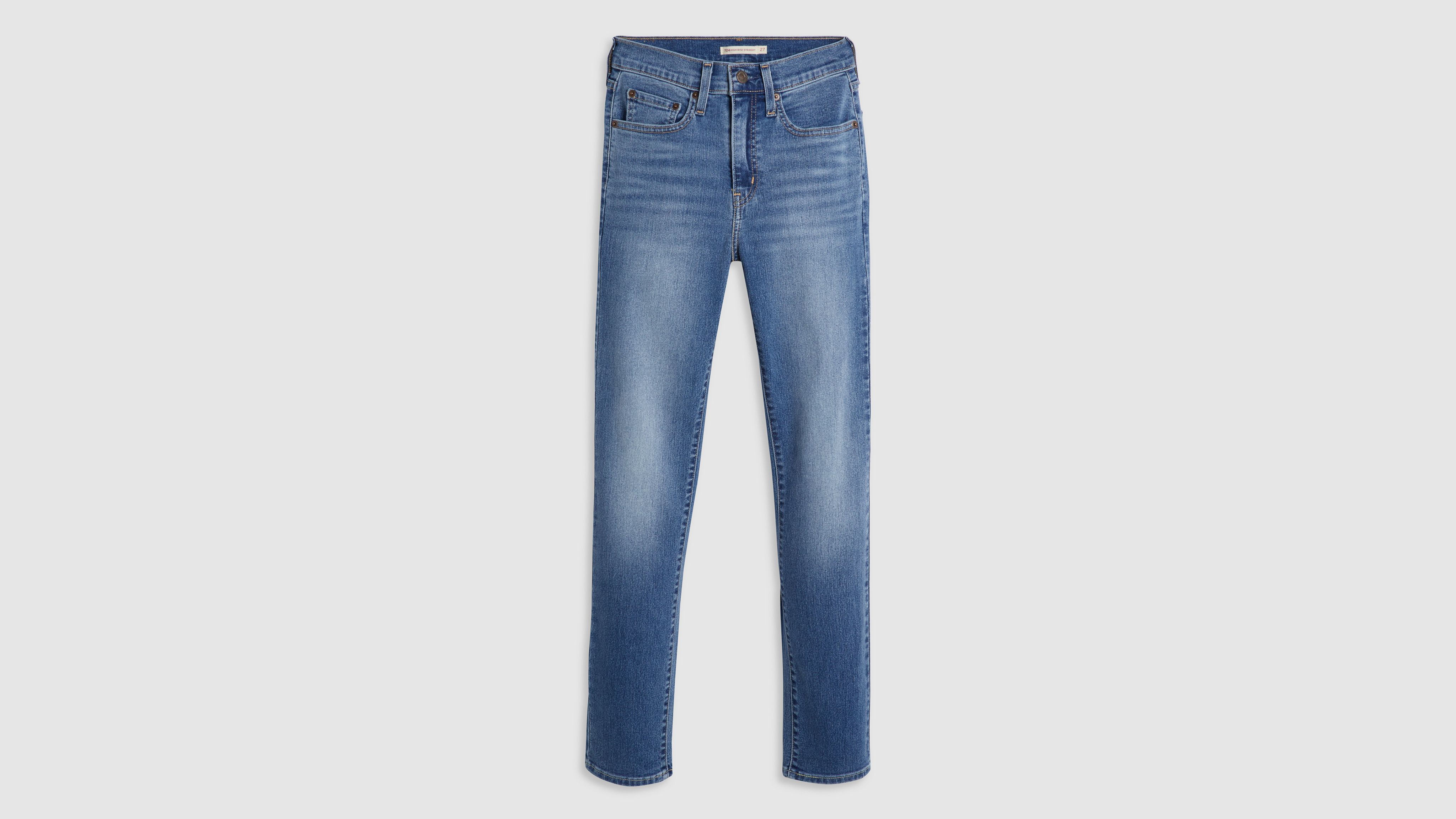 724 Прямые женские джинсы с высокой посадкой Levi's, цвет Eternal Indigo - Medium Wash — фото 4