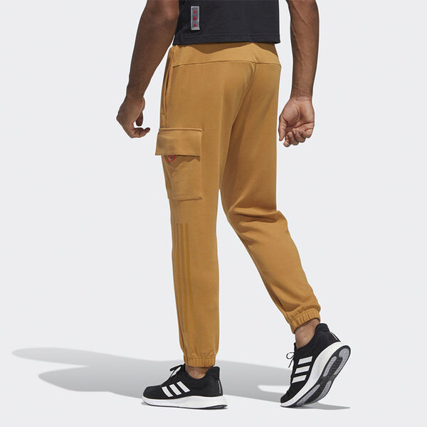 Спортивные штаны Men's adidas Casual Mid Waist Solid Color Sports Pants/Trousers/Joggers Khaki, хаки — фото 3