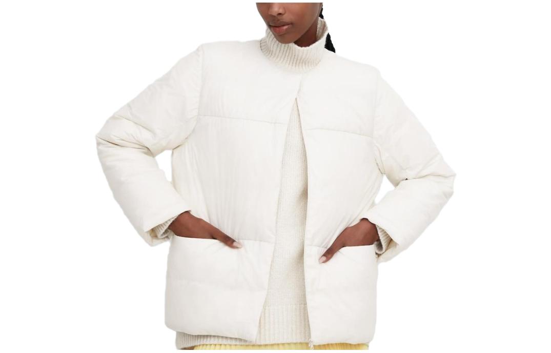 

UNIQLO Пуховик Clare Waight Keller совместной коллекции женский цвет слоновой кости, Ivory