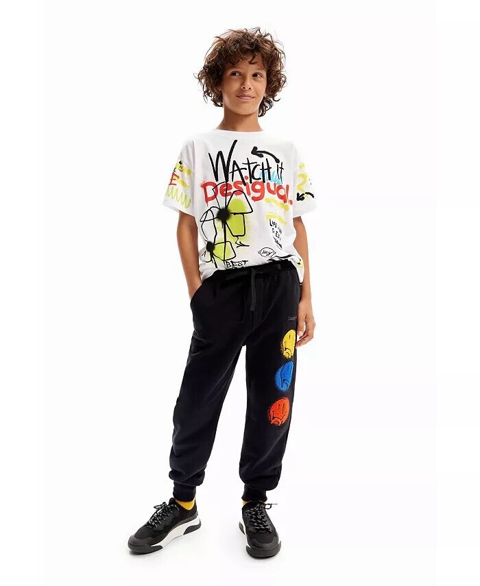 

Брюки-джоггеры Smiley Originals для мальчиков Desigual, черный