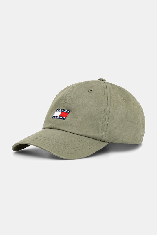 

Хлопковая кепка с козырьком Tommy Jeans, зеленый