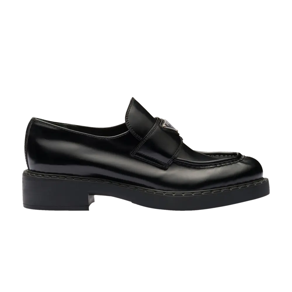 Шоколадные лоферы Prada Wmns, черный