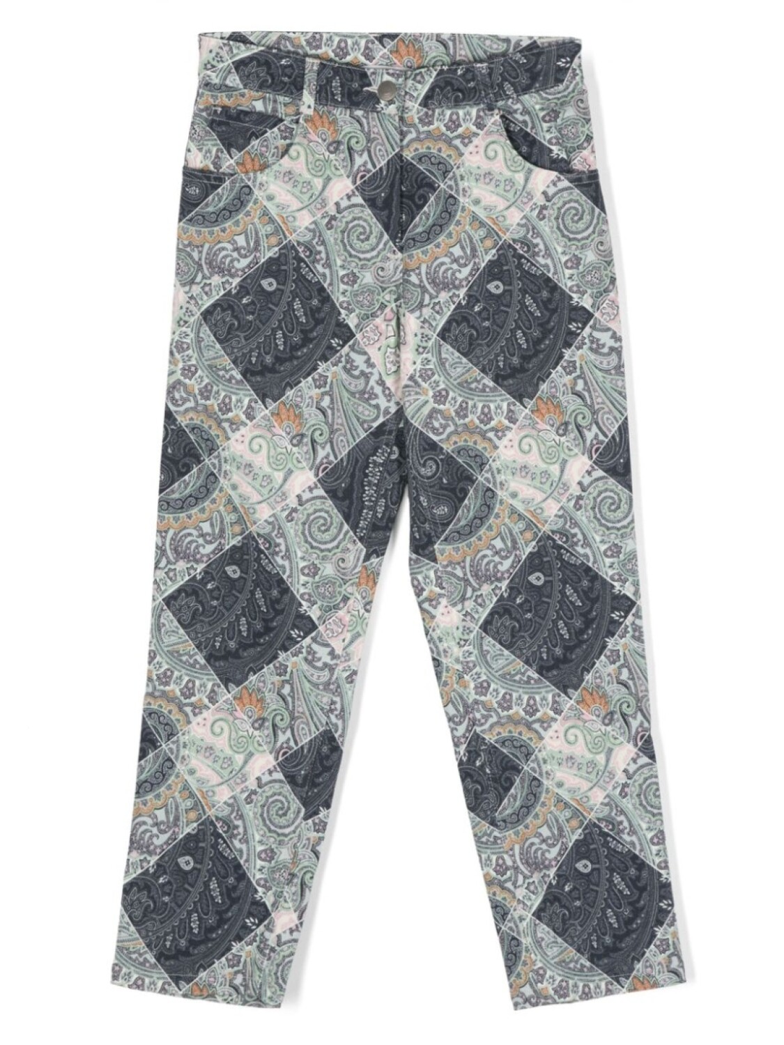 

ETRO KIDS брюки с комбинированным принтом, синий