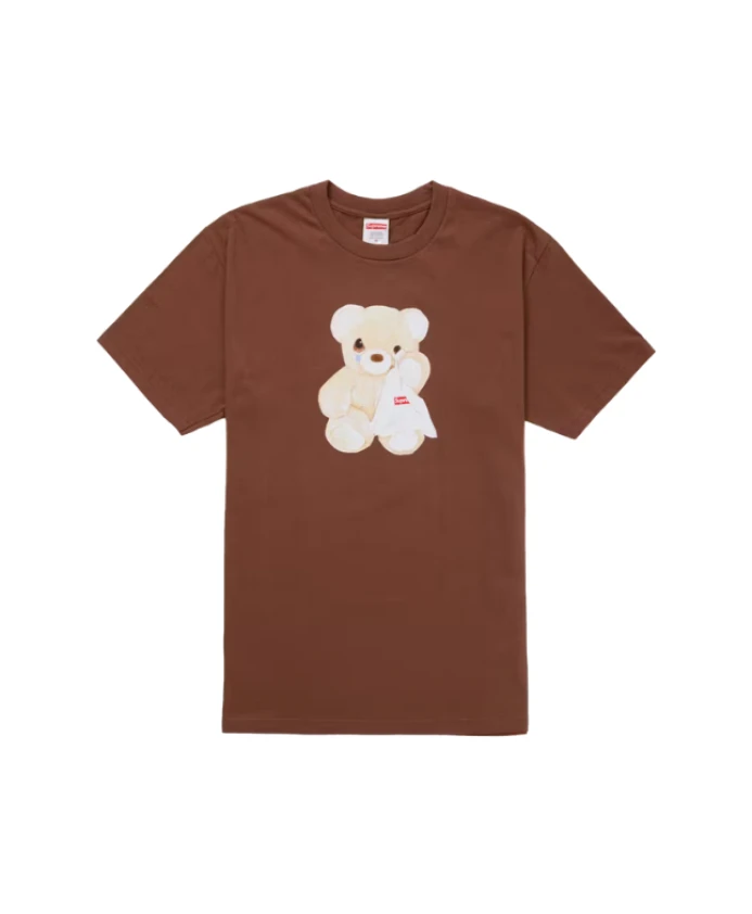 

Футболка с изображением медведя Supreme, коричневый