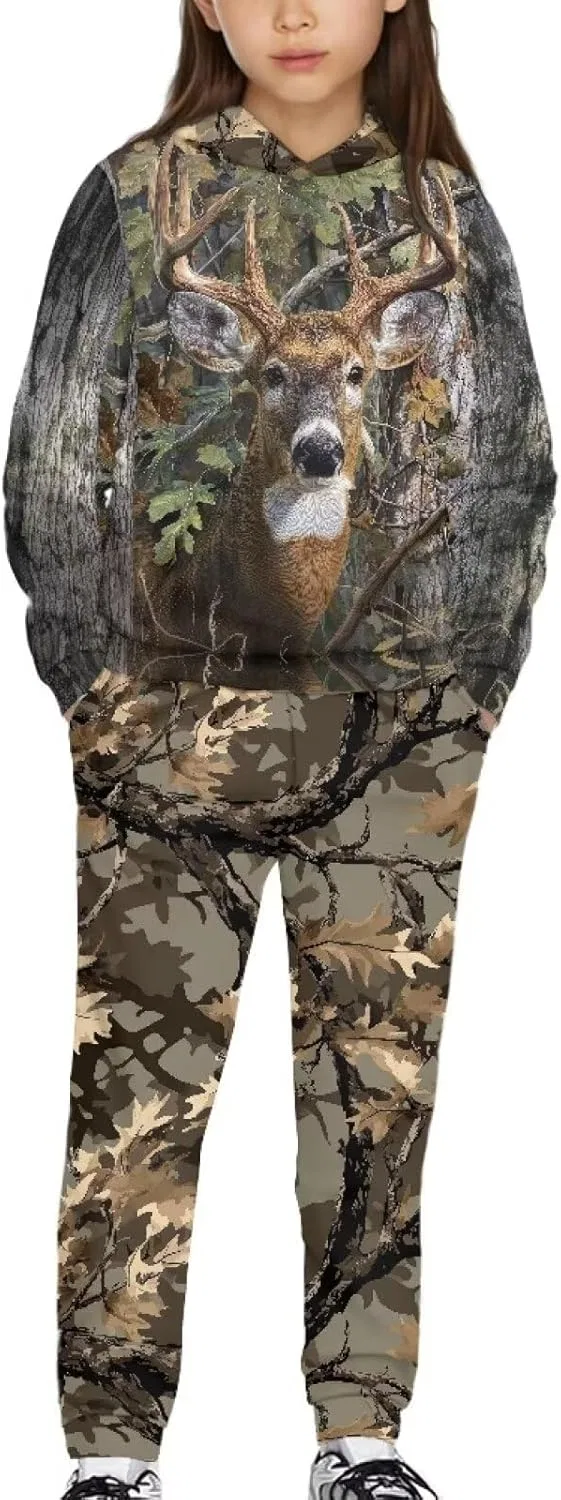 Детский спортивный костюм Camo Deer C, Xpyiqun, 2 предмета (толстовка и штаны)