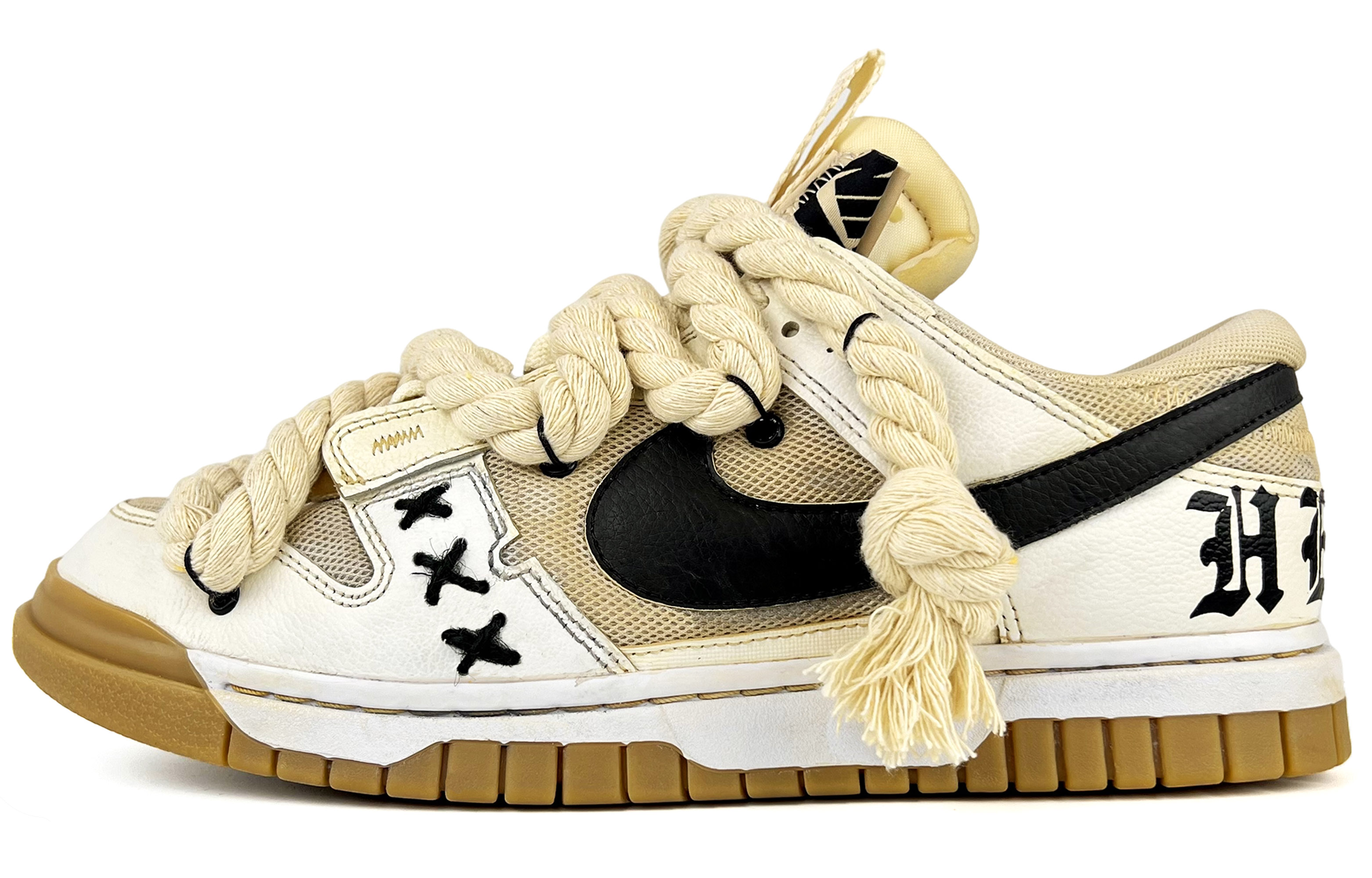 

Nike Кроссовки Air Dunk Jumbo с низким верхом для скейтборда, износостойкие, мужские, белые, коричневые