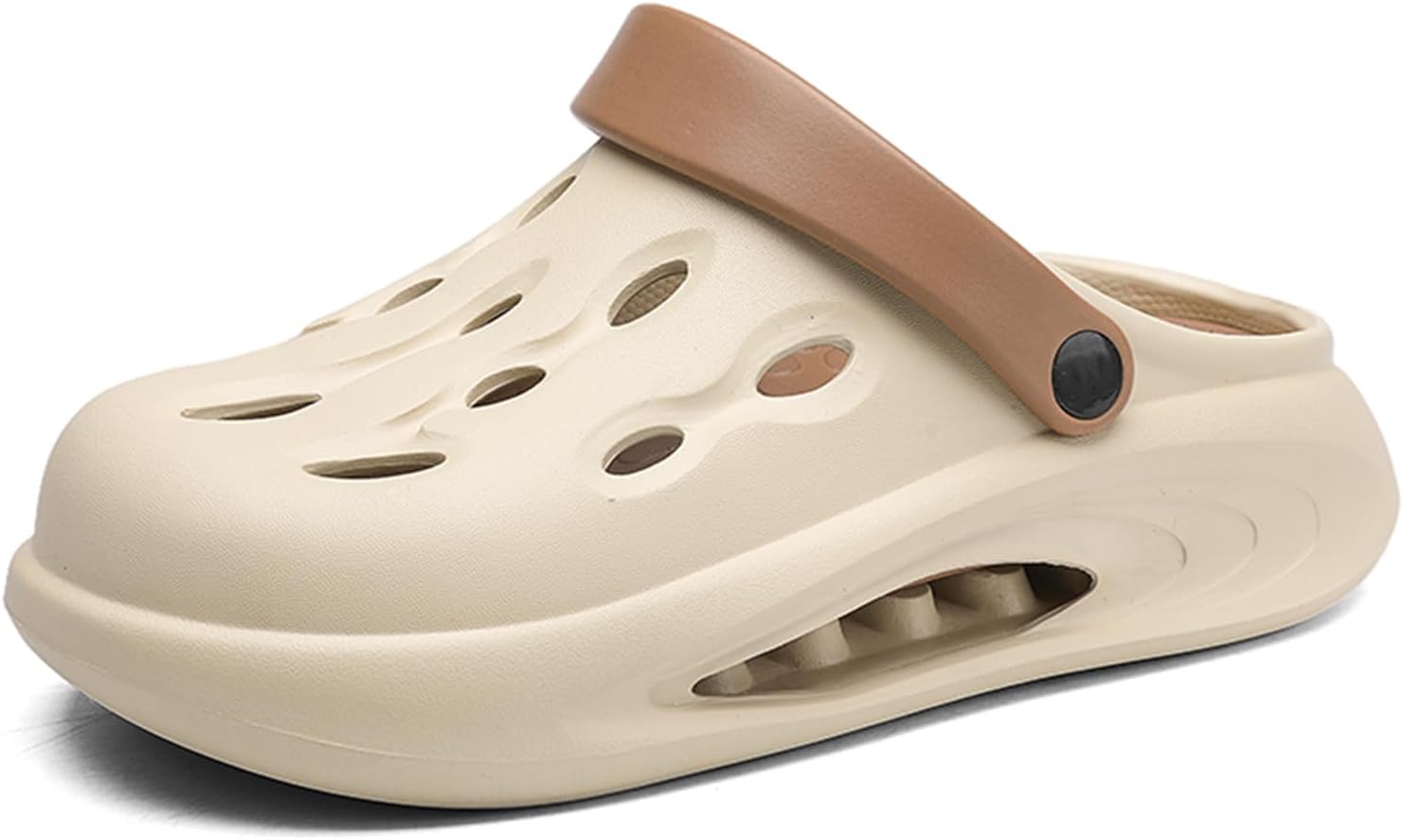 

Унисекс сабо с регулируемым черным ремешком, перфорированным верхом, конструкцией без застежки, мягкой стелькой, массивной платформенной подошвой, круглым носком, дышащие, для пляжа, бассейна, душа, повседневной носки летом, для улицы и дома Psi...