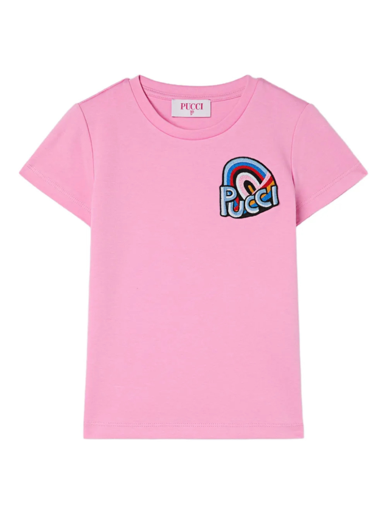 

Футболка с вышитым логотипом PUCCI Junior, розовый