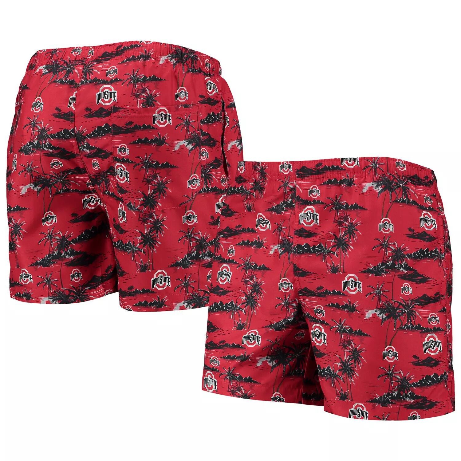 

Мужские плавки-шорты FOCO Scarlet Ohio State Buckeyes Island Palm
