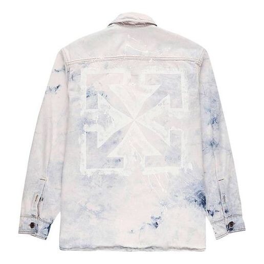 

Куртка colour colour rendering ink lapel loose denim jacket men white Off-White, белый