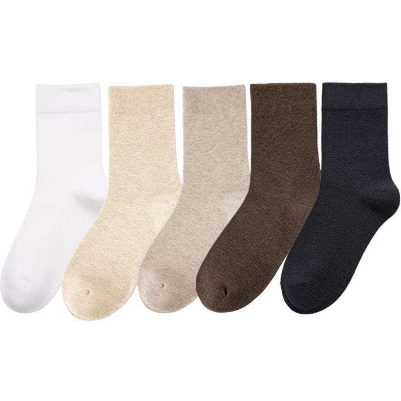 

Унисекс носки Mid Calf WARRIOR, белый+бежевый+хаки+coffee+черный[fall winter maillard style]5 pack