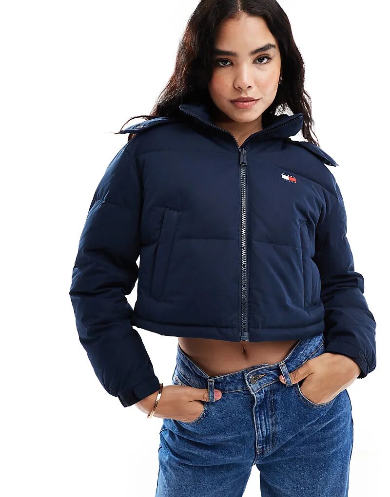 

Пуховик Alaska с капюшоном из искусственного меха темно-синего цвета Tommy Jeans