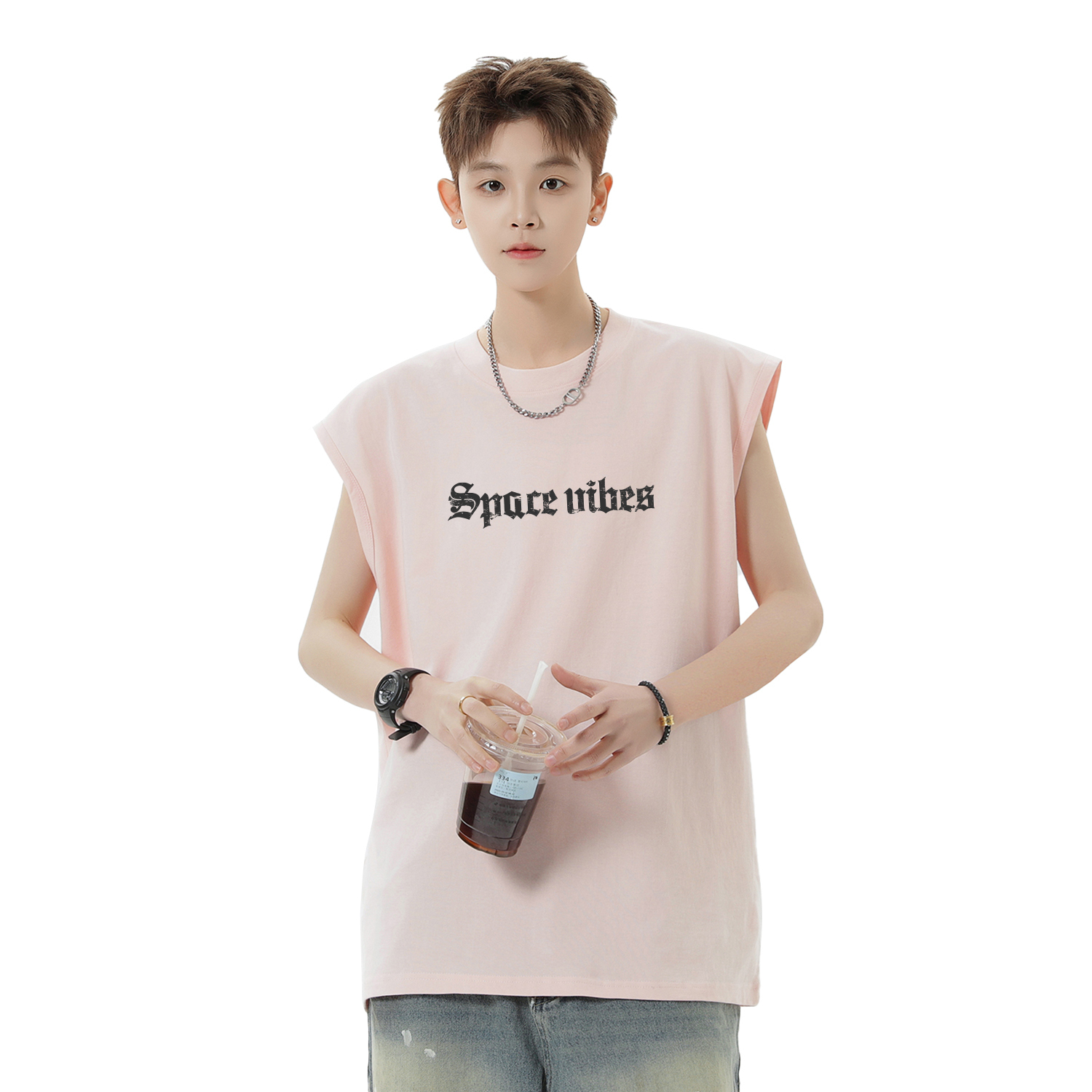 

Майка унисекс с круглым вырезом, узкий прямой крой Disney, розовый