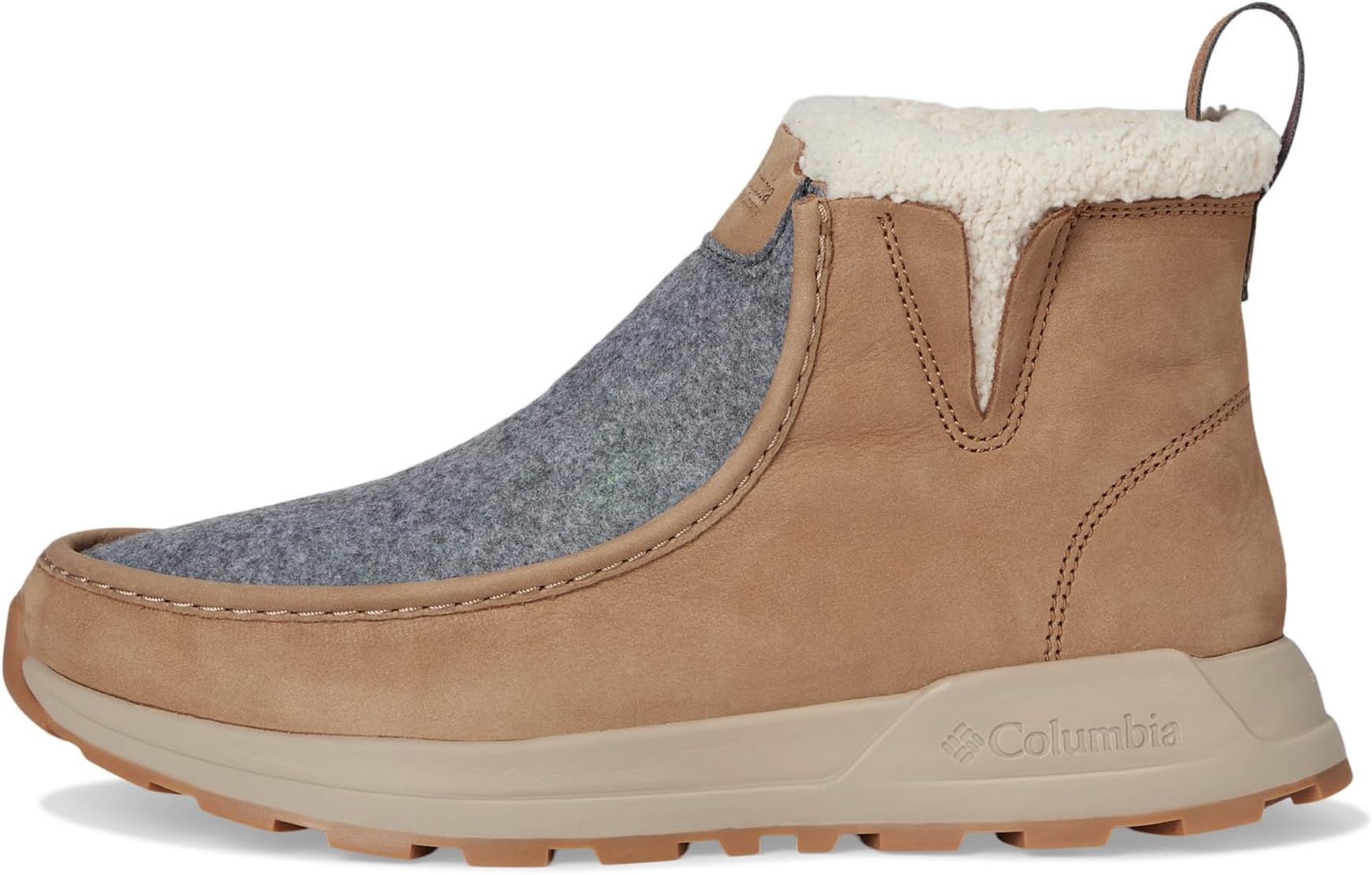 Женские ботинки Columbia Landroamer Cozy из нубука и войлока, серо-бежевый — фото 4