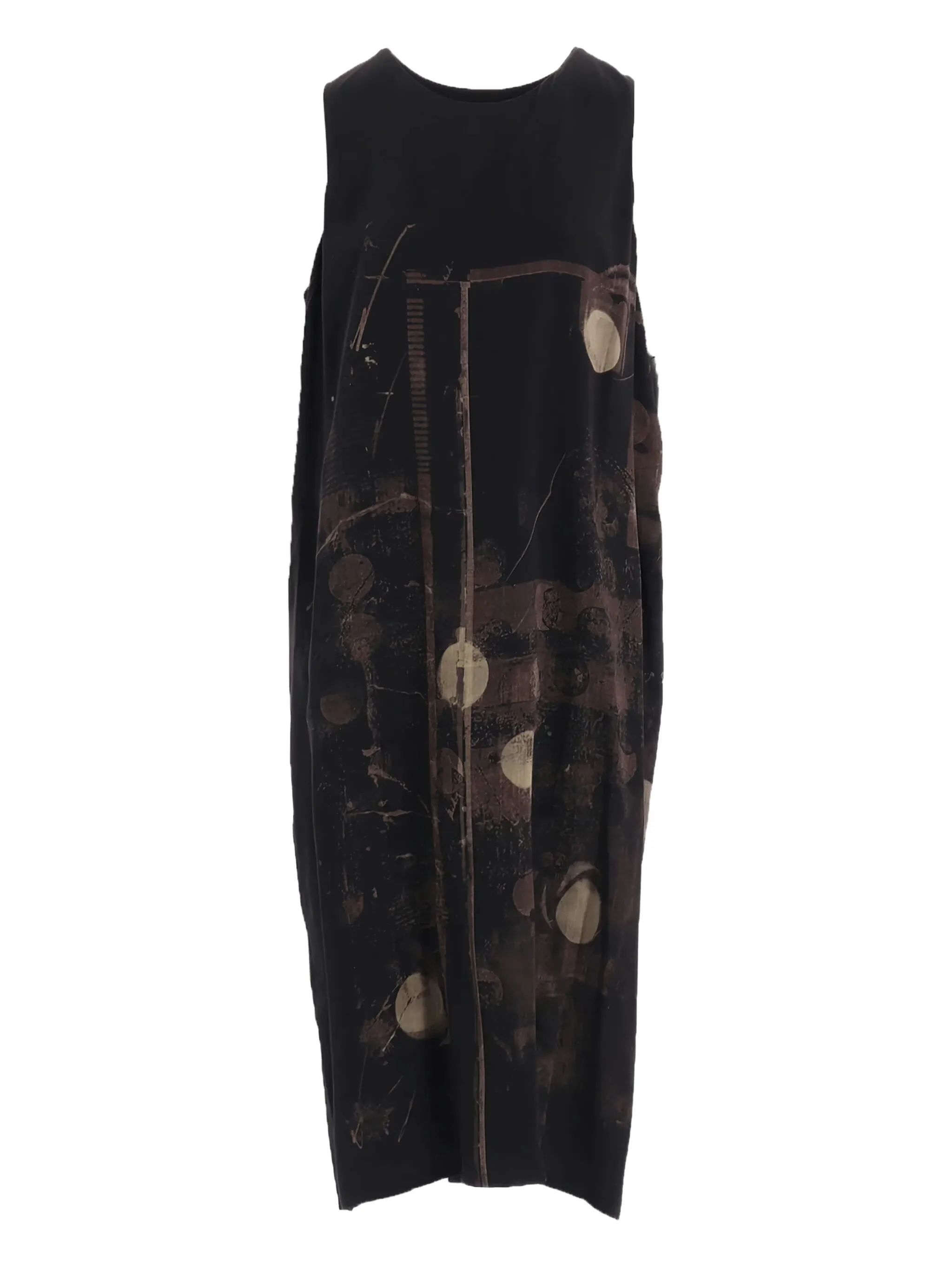 

Платье миди без рукавов с принтом Y'S, черный