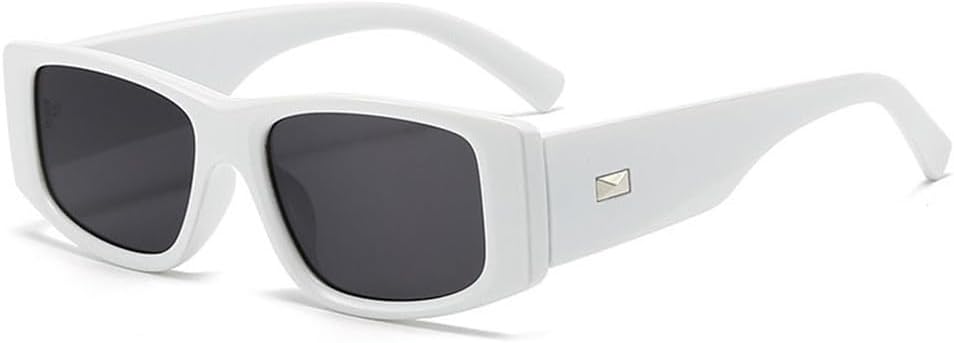 

Солнцезащитные очки Rivet Summer Retro в маленькой оправе с защитой от УФ-излучения UV400, женские, в стиле ретро-панк, прямоугольные, солнцезащитный козырек VFDHN, White