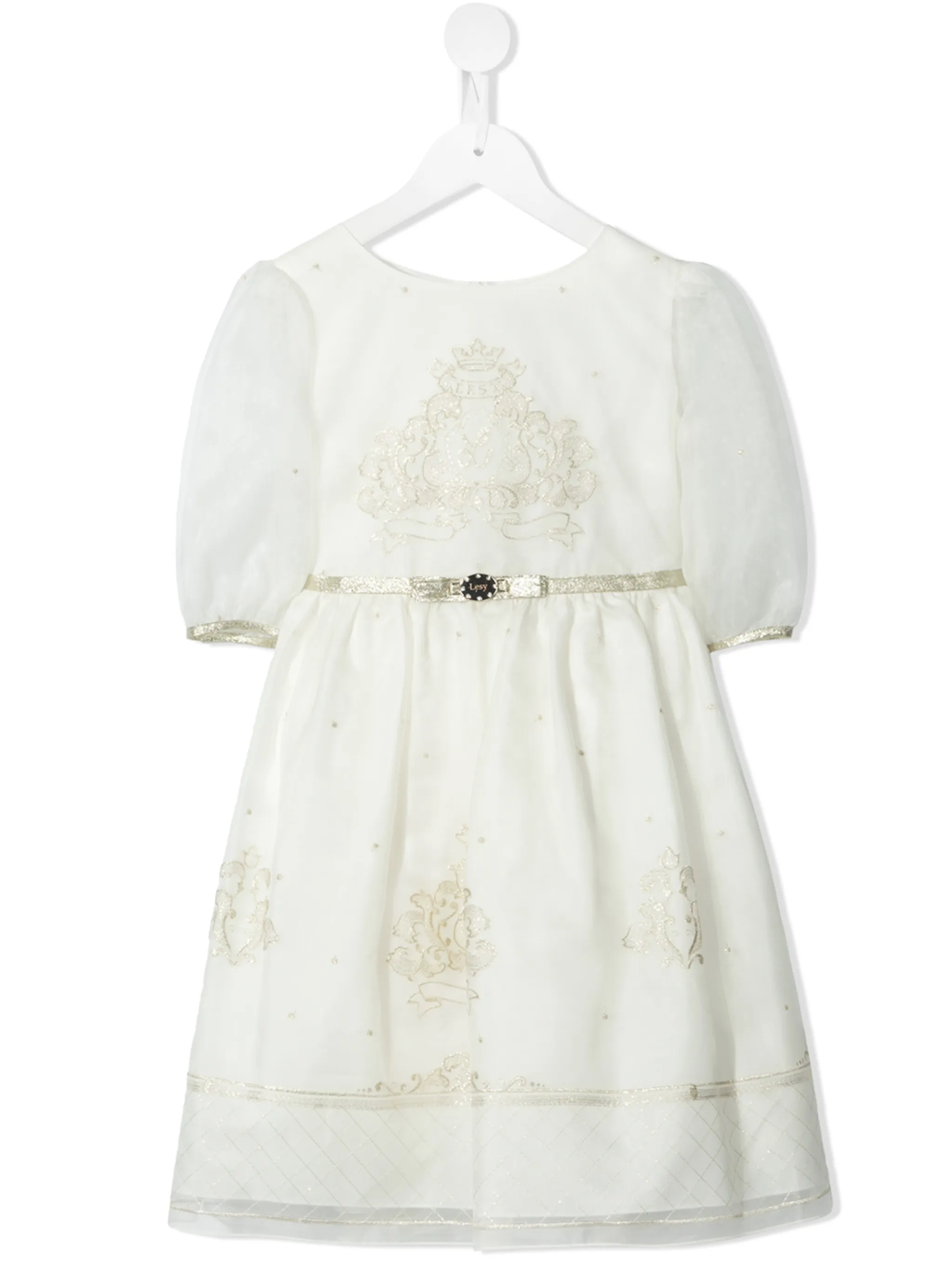 

Платье с вышитым логотипом Lesy, белый