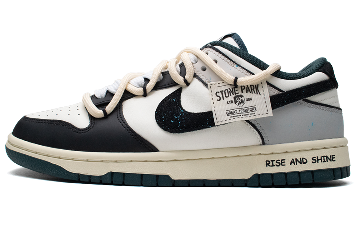 

Dunk Sunrise Cushioning Low top Skateboard Shoes Unisex черный Nike, светло-серый