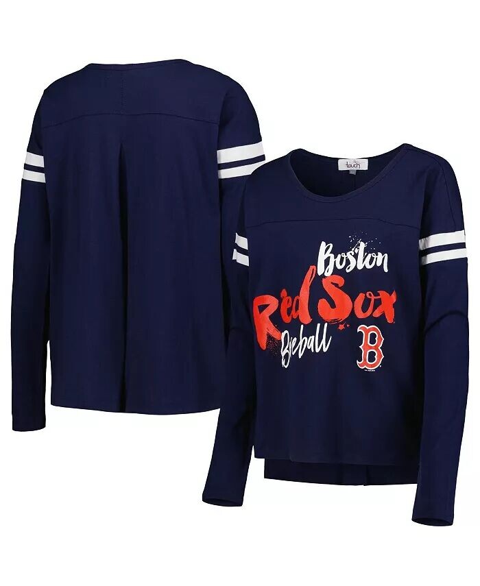 

Женская темно-синяя футболка с длинным рукавом Boston Red Sox Free Agent Touch